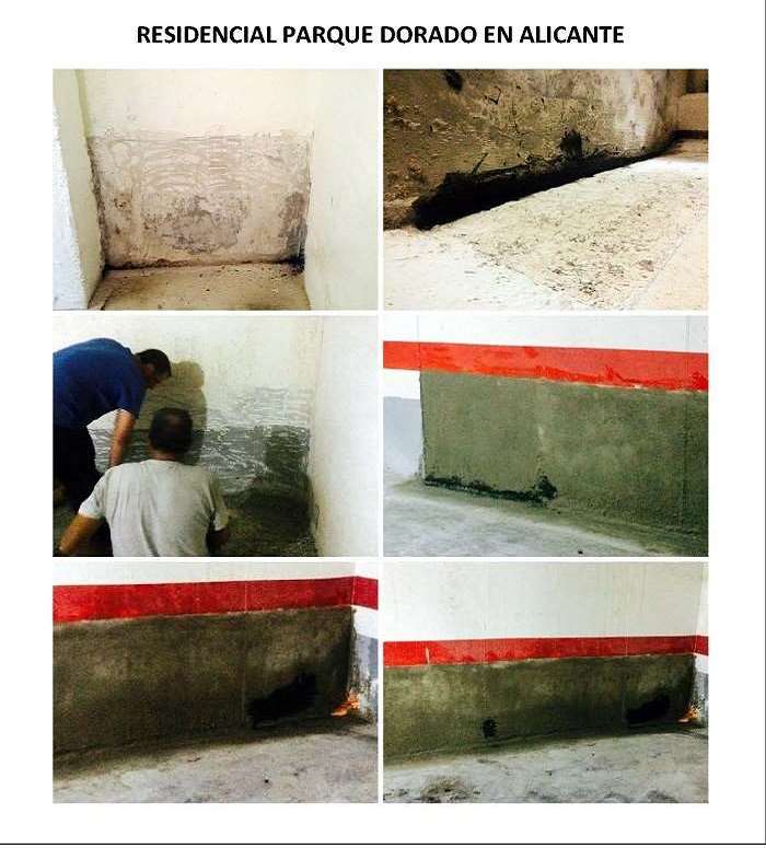 Reparación de filtración de agua por nivel freático en Cartagena y Murcia